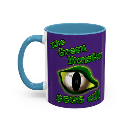green monster - Accent Mug (purple)