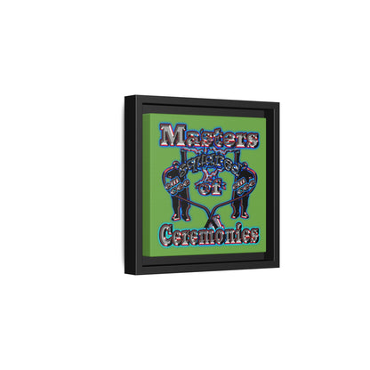 em cee squared - framed canvas art (green)