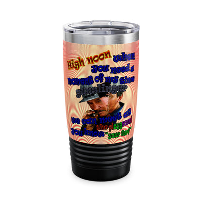 high noon - Ringneck Tumbler, 20oz (yellow-orange wave)