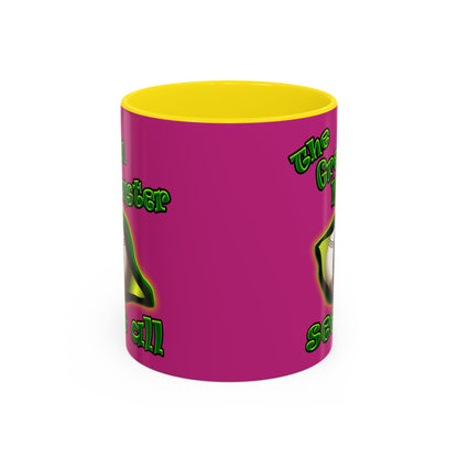 green monster - Accent Mug (pink)