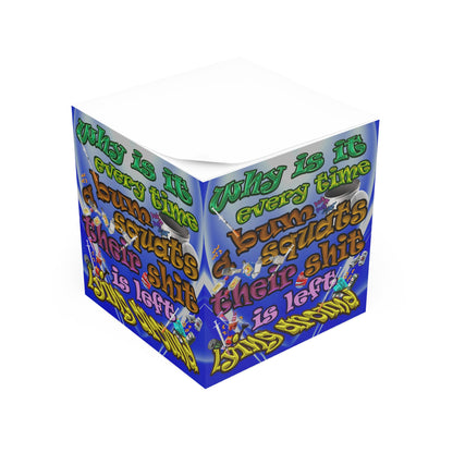 the bum's shit - note cube (blue-white wave)
