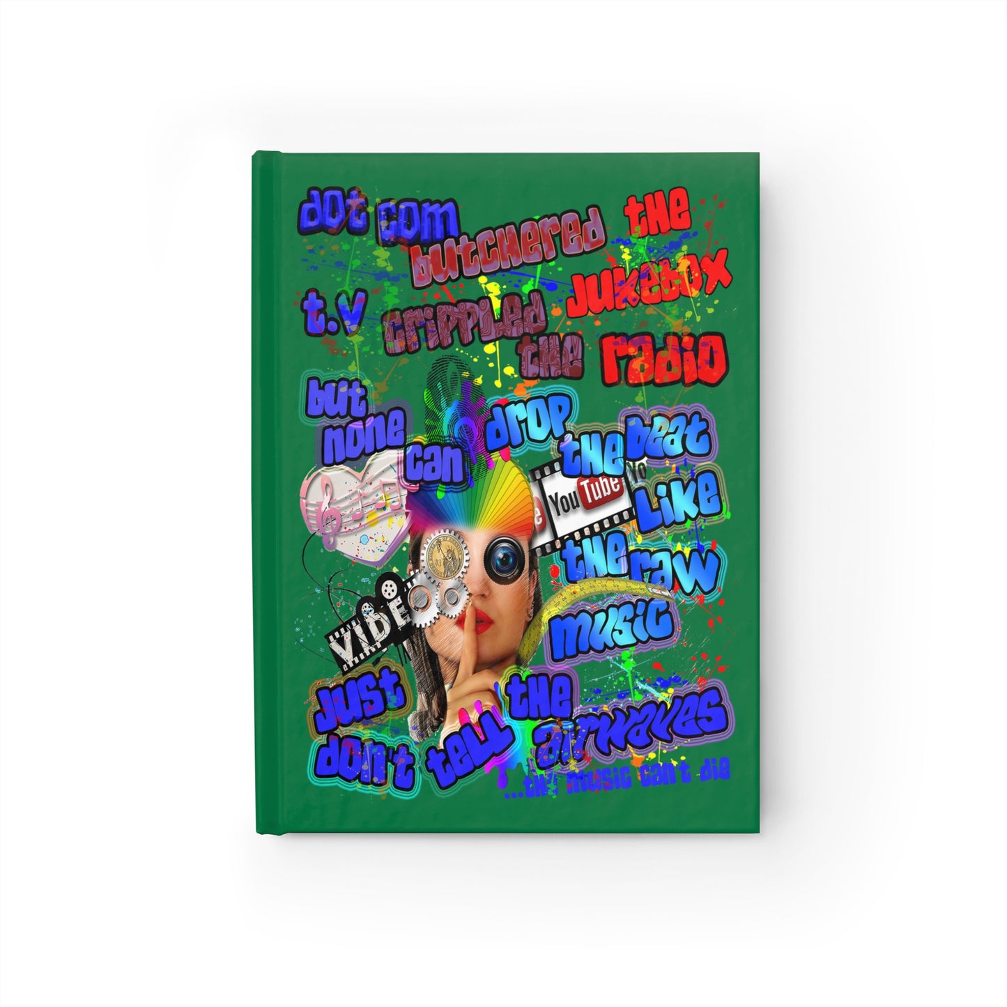 drop the beat - journal-blank (dark green)
