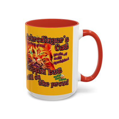 schrodinger's cat - Accent Mug (yellow)