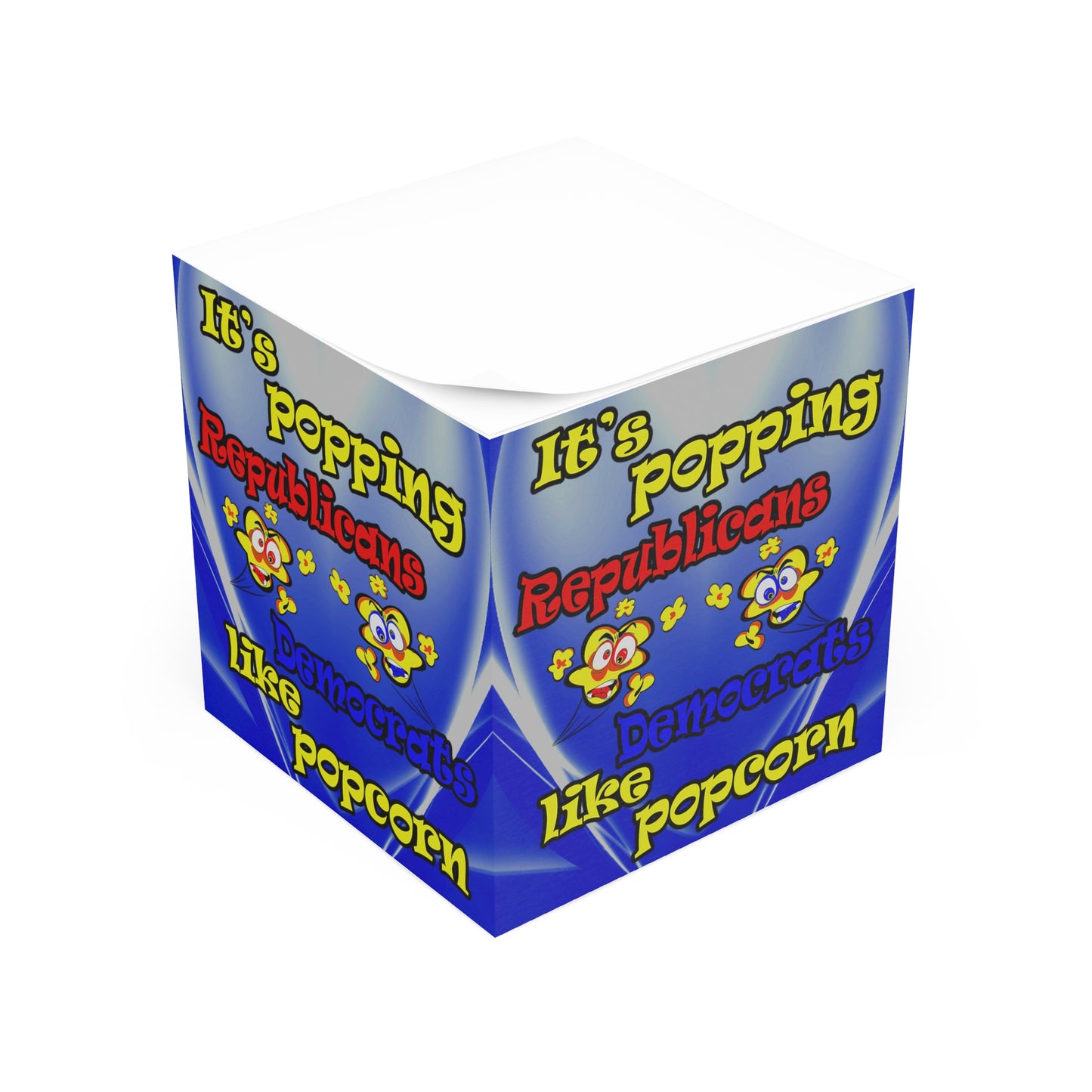 popping like popcorn - note cube (blue-white wave)