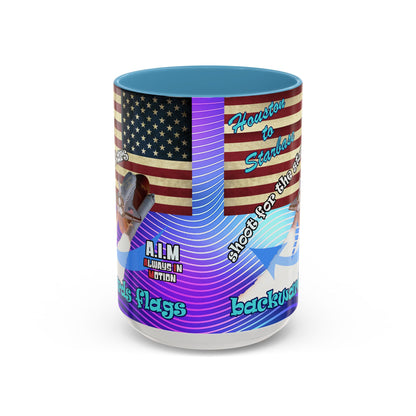 shoot for the stars - Accent Mug (purple wave)