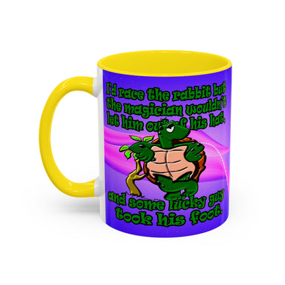 turtle race - Accent Mug (purple-pink wave)