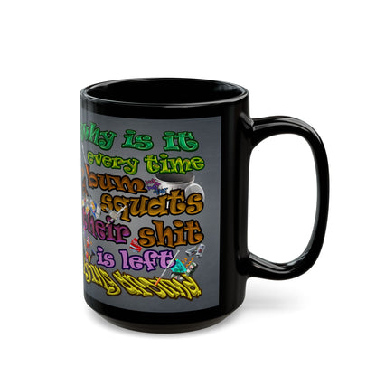 the bum's shit - Black Mug (grey-light grey)