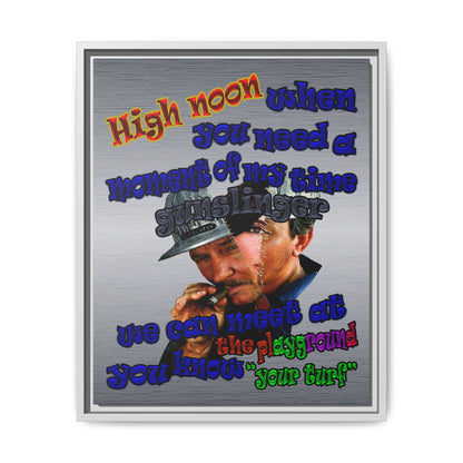 high noon - framed canvas art (brushed nickel)