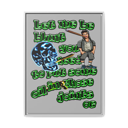 og - framed canvas art (light grey)