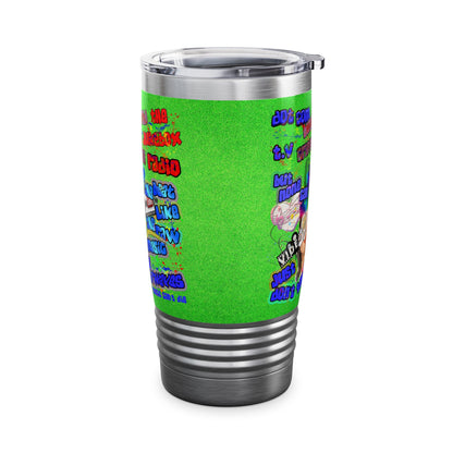 drop the beat - Ringneck Tumbler, 20oz  (green turf)