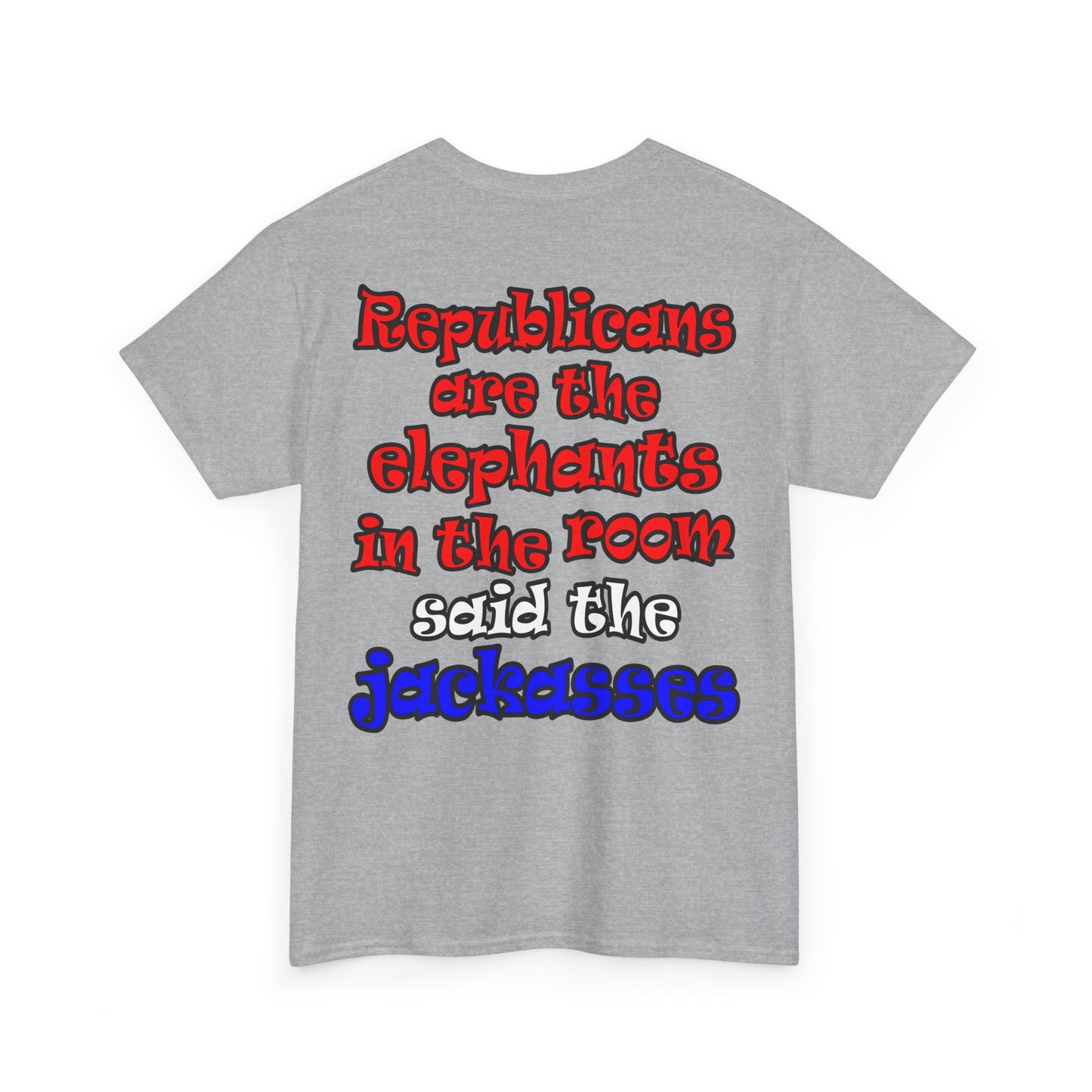 donkeys and elephants - Unisex Heavy Cotton Tee