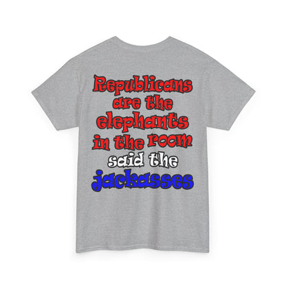 donkeys and elephants - Unisex Heavy Cotton Tee