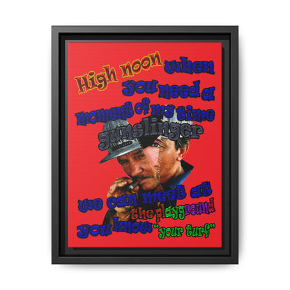 high noon - framed canvas art (red)