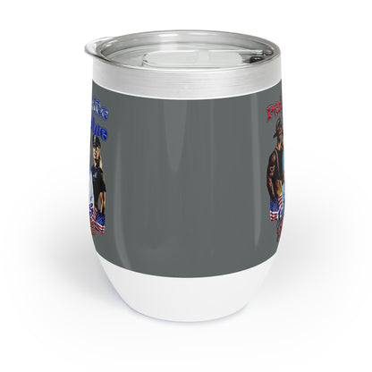 rw&b lives matter - Chill Wine Tumbler (dark grey)