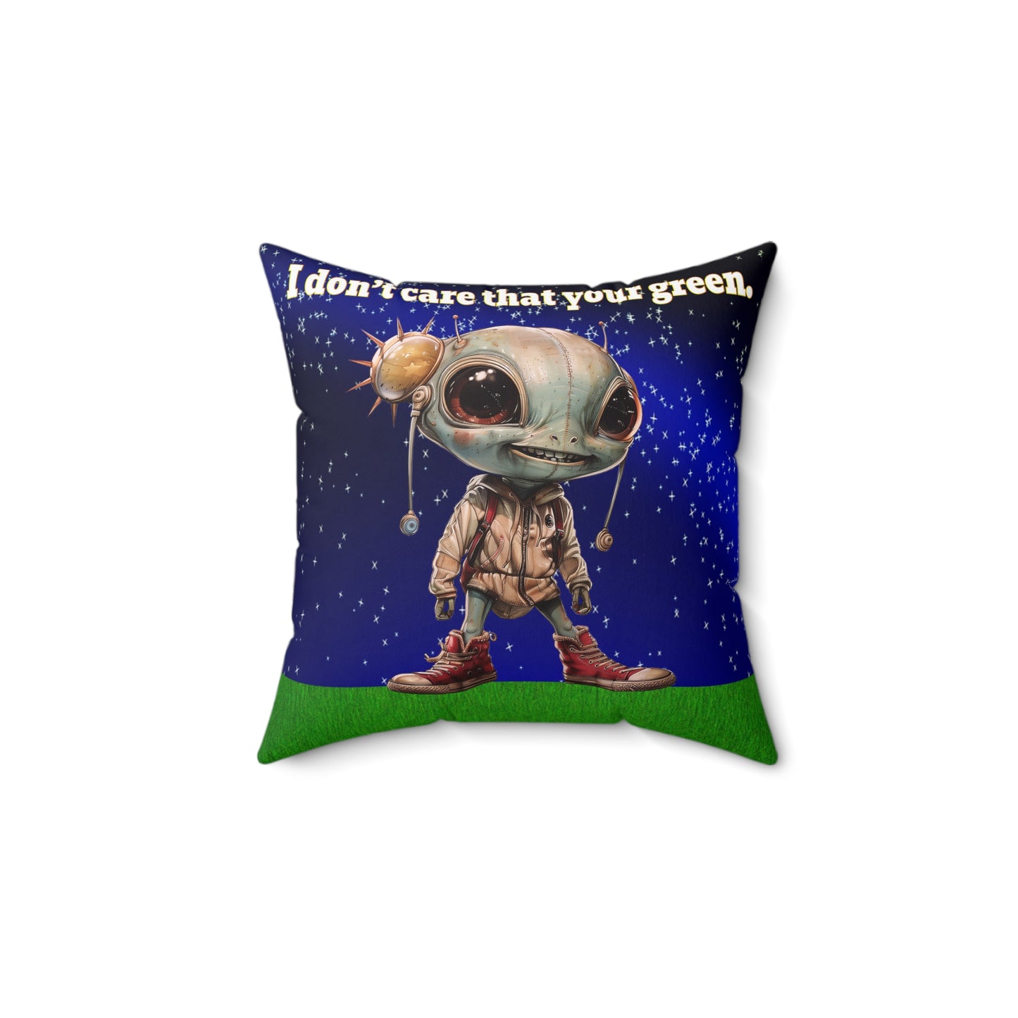 I don't care that your grey - Spun Polyester Square Pillow - ('snoops' background)
