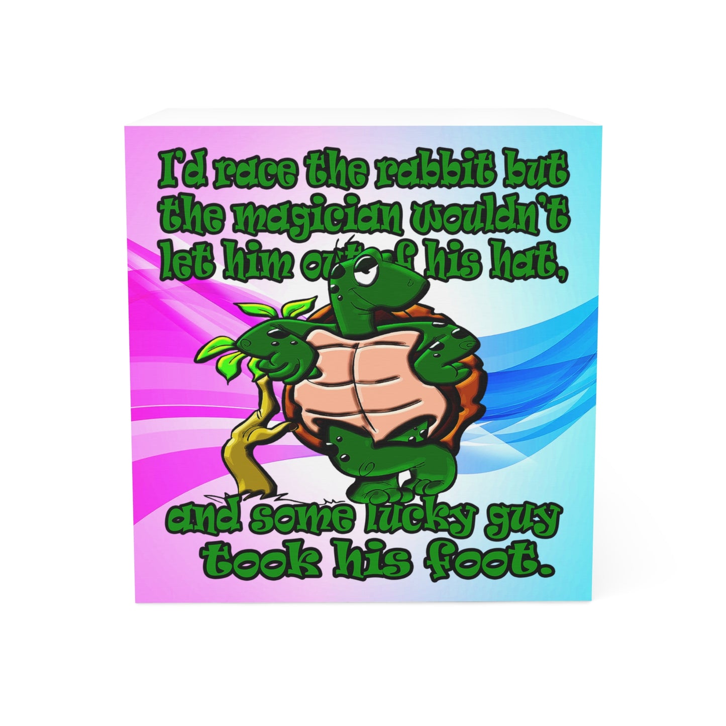 turtle race - note cube (light blue-pink wave)