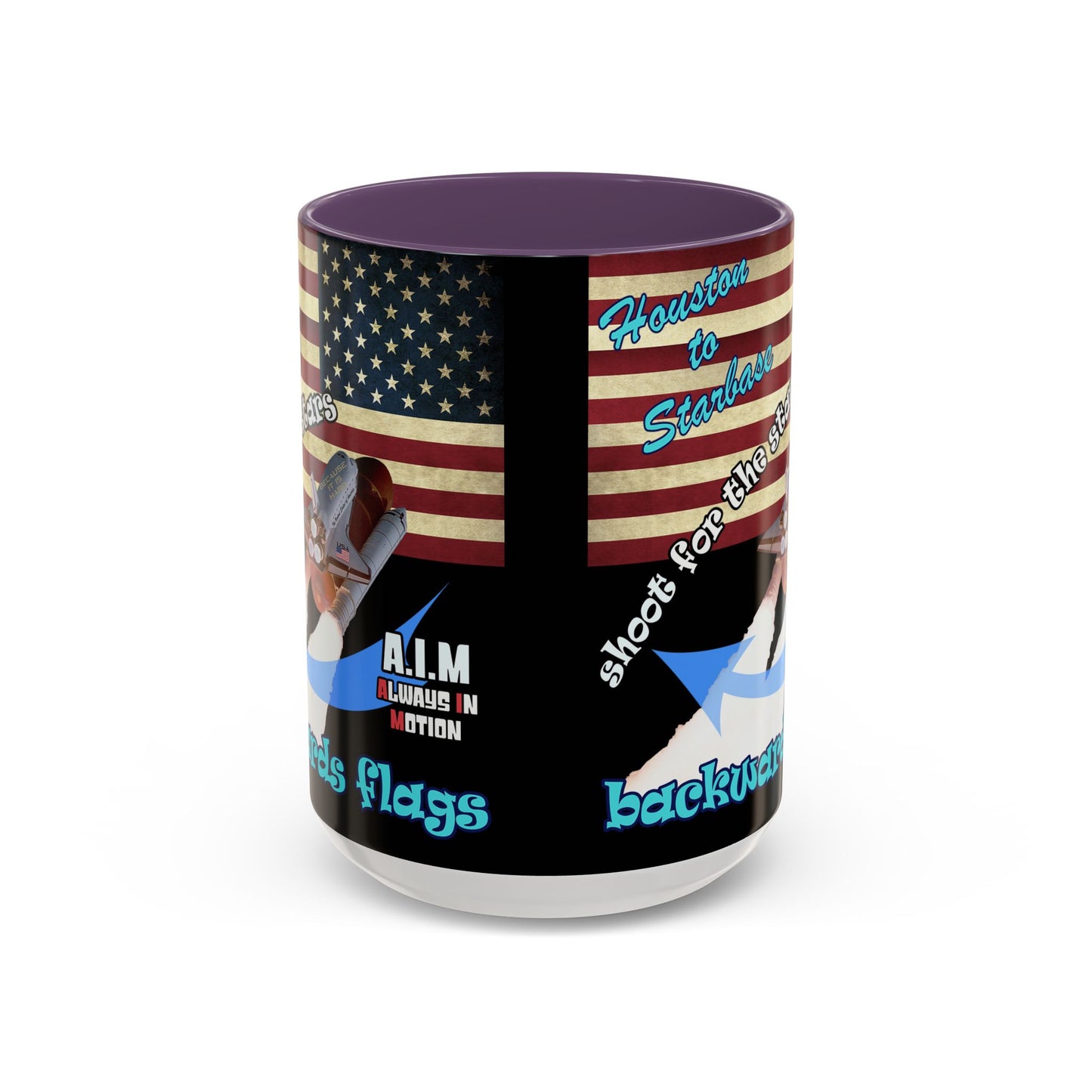 shoot for the stars - Accent Mug (black)