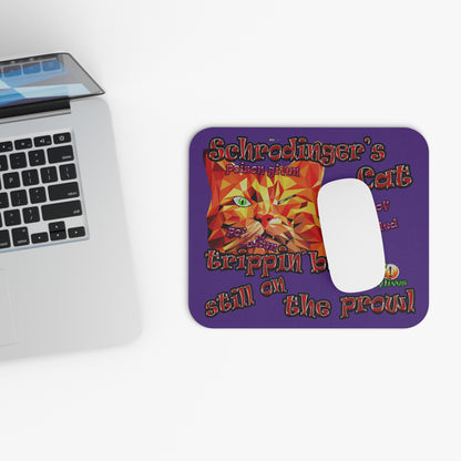 schrodinger's cat - Mouse Pad (Rectangle) (purple)