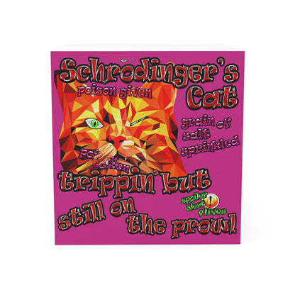schrodinger's cat - note cube (pink)