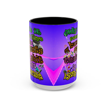 the bum's shit - Accent Mug (purple-pink wave)