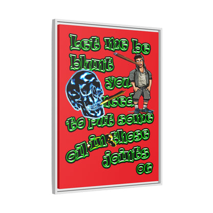 og - framed canvas art (red)