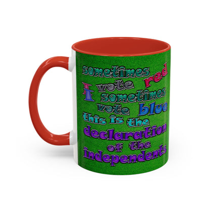 declaration of the independents - Accent Mug (green turf)