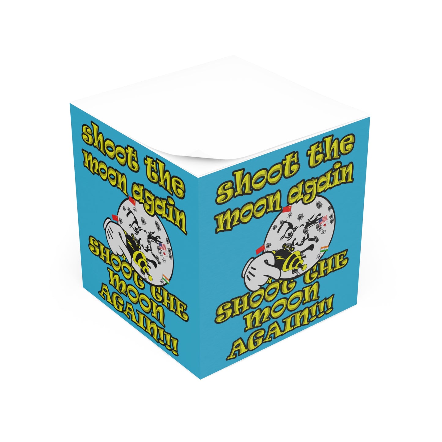 shoot the moon again - note cube (turquoise)