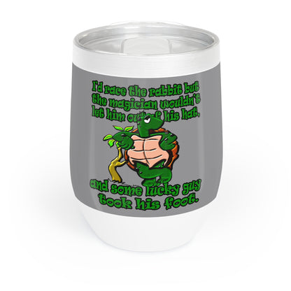 turtle race - Chill Wine Tumbler (grey)