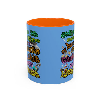 the bum's shit - Accent Mug (light blue)
