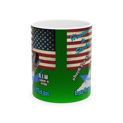 shoot for the stars - White Mug (logo green)