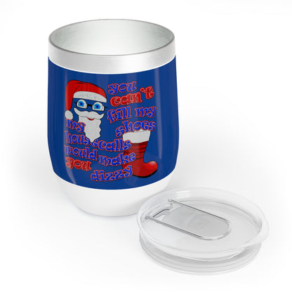 santa's shoes - Chill Wine Tumbler (dark blue)