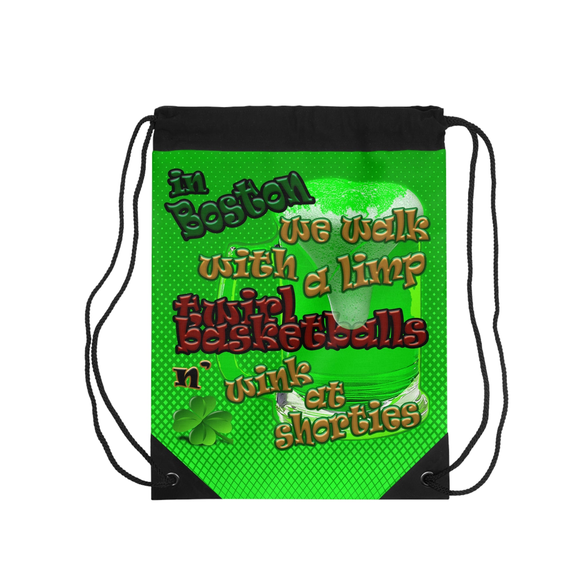celtics logo - Drawstring Bag (logo green)