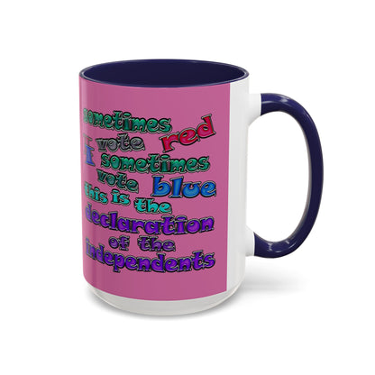 declaration of the independents - Accent Mug (light pink)