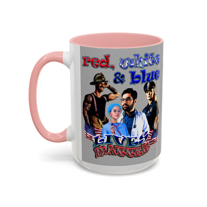 rw&b lives matter - Accent Mug (light grey)