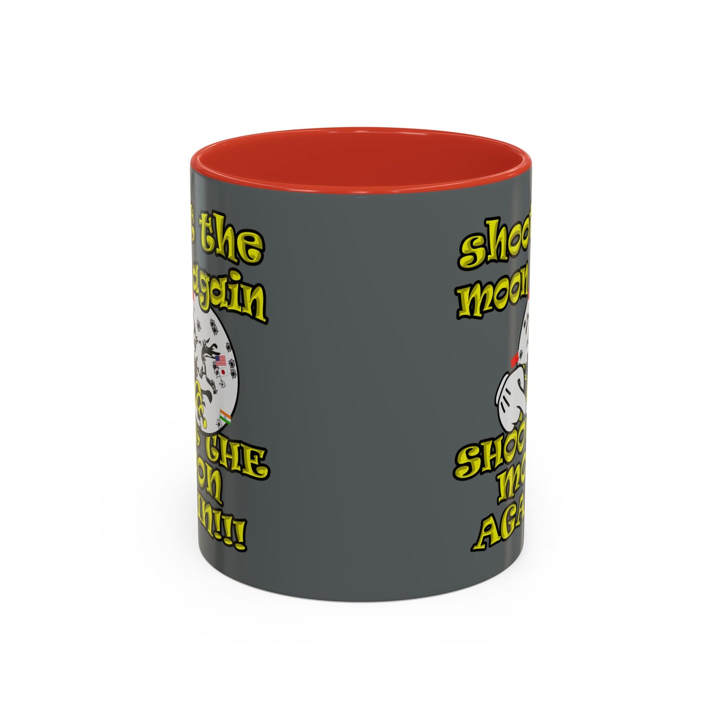 shoot the moon again - Accent Mug (dark grey)