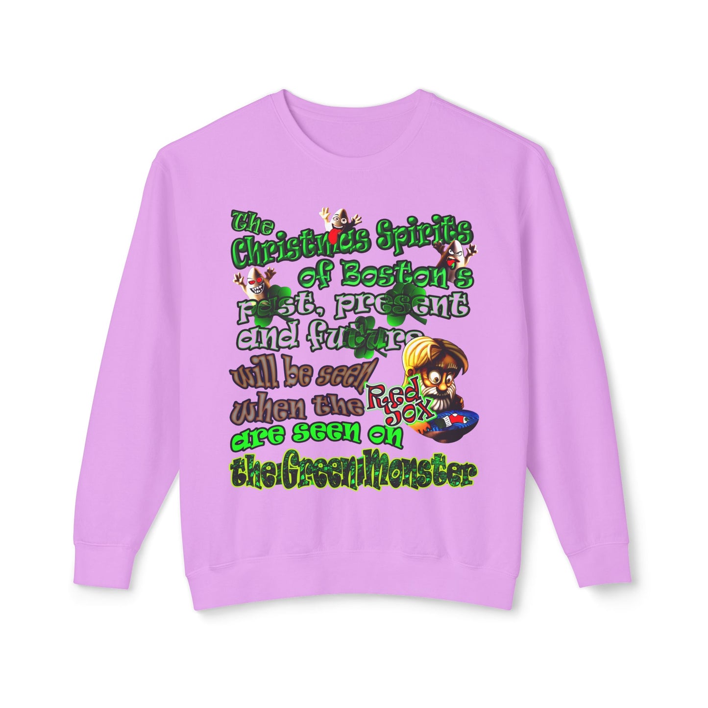christmas spirits of boston - Unisex Lightweight Crewneck Sweatshirt