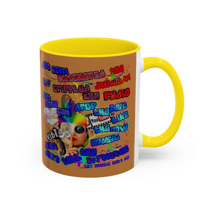 drop the beat - Accent Mug (light brown)
