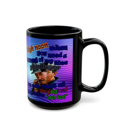 high noon - Black Mug (purple wave)