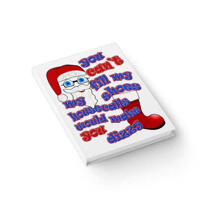 santa's shoes - journal-blank (white)
