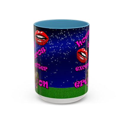 hoes b4 bros - Accent Mug ('snoops' background)