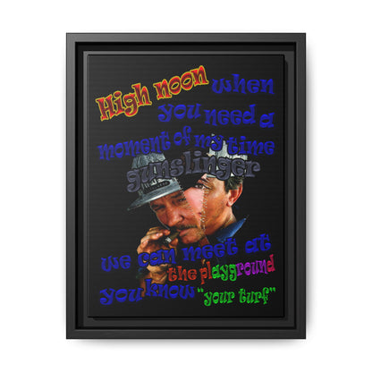 high noon - framed canvas art (black)