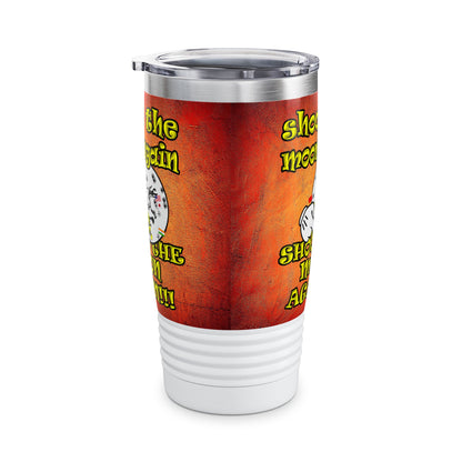 shoot the moon again - Ringneck Tumbler, 20oz (burnt orange)