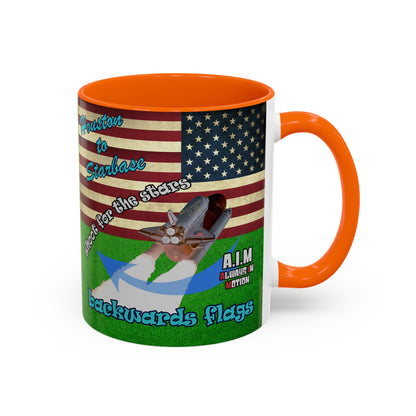 shoot for the stars - Accent Mug (green turf)