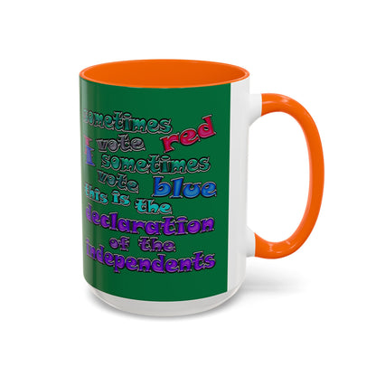 declaration of the independents - Accent Mug (dark green)