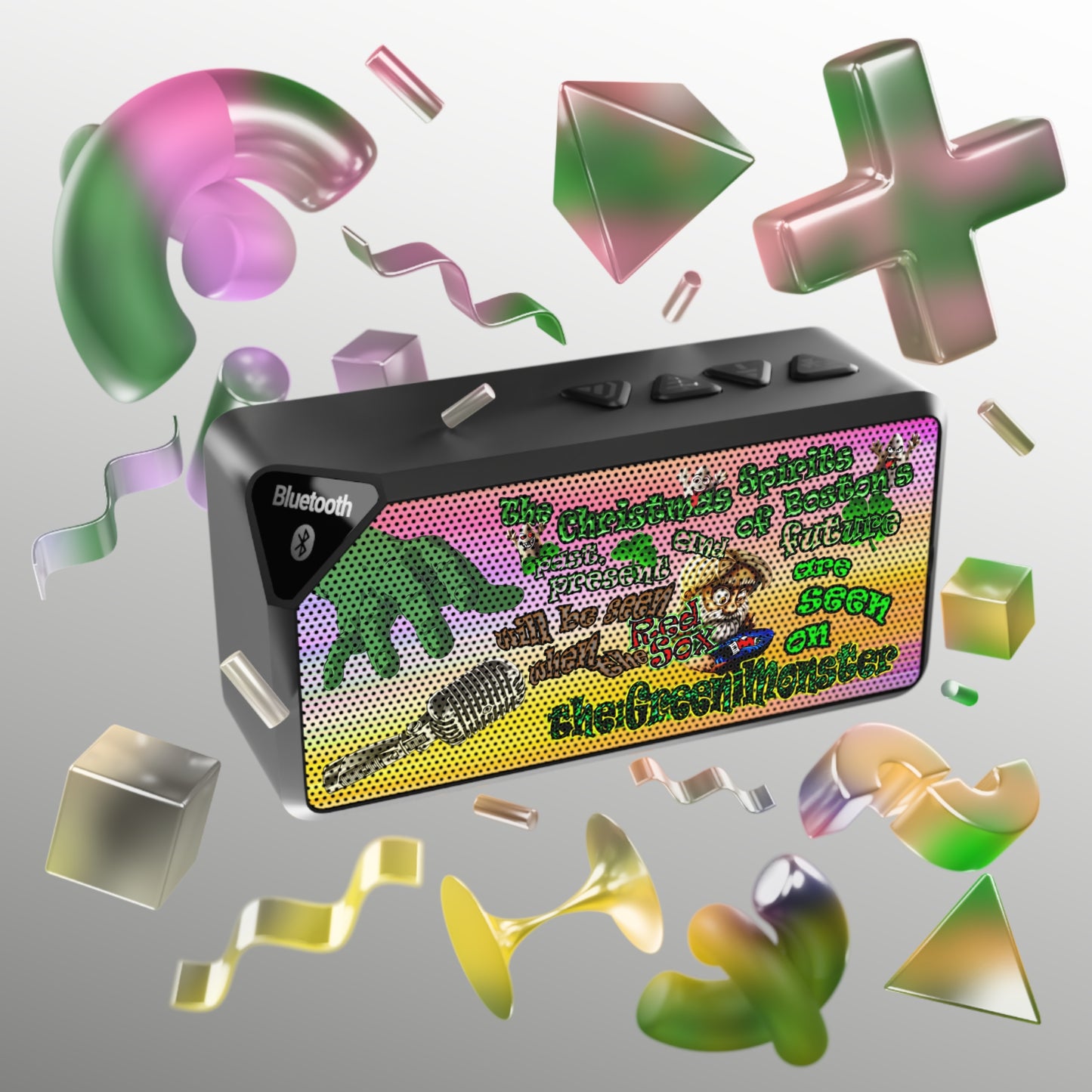 christmas spirits of boston - Jabba Bluetooth Speaker (color blur)