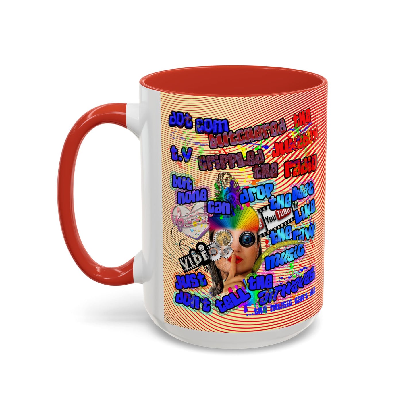 drop the beat - Accent Mug (yellow-orange wave)