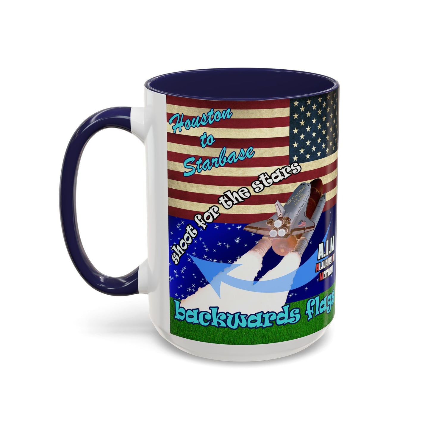shoot for the stars - Accent Mug ('snoops' background)