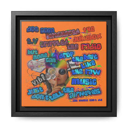 drop the beat - framed canvas art (crusta)