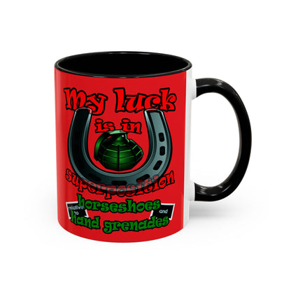 my luck - Accent Mug (red)