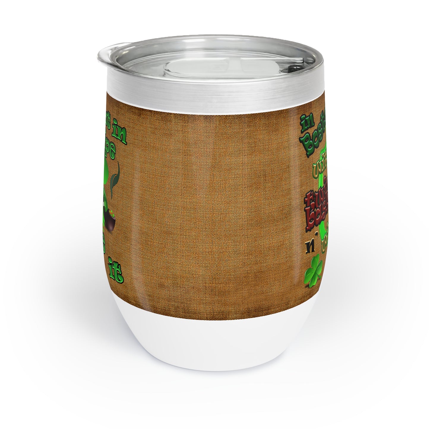 celtics logo - Chill Wine Tumbler (brown papyrus)
